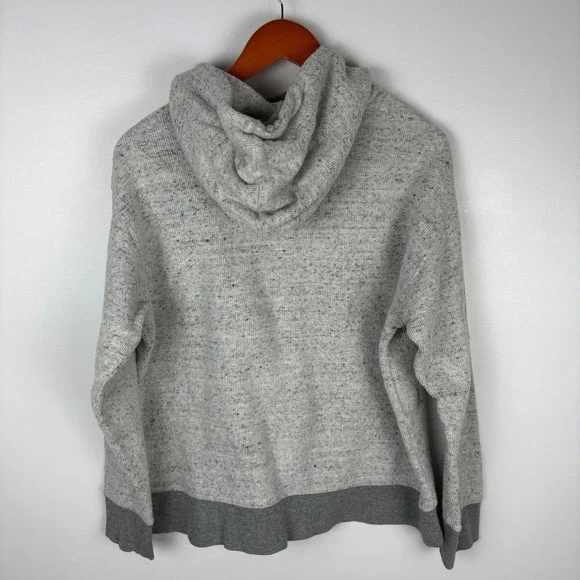 EXPRESS Speckled Heather Gray Hoodie Sweatshirt Pullover M M - Picture 3 of 3